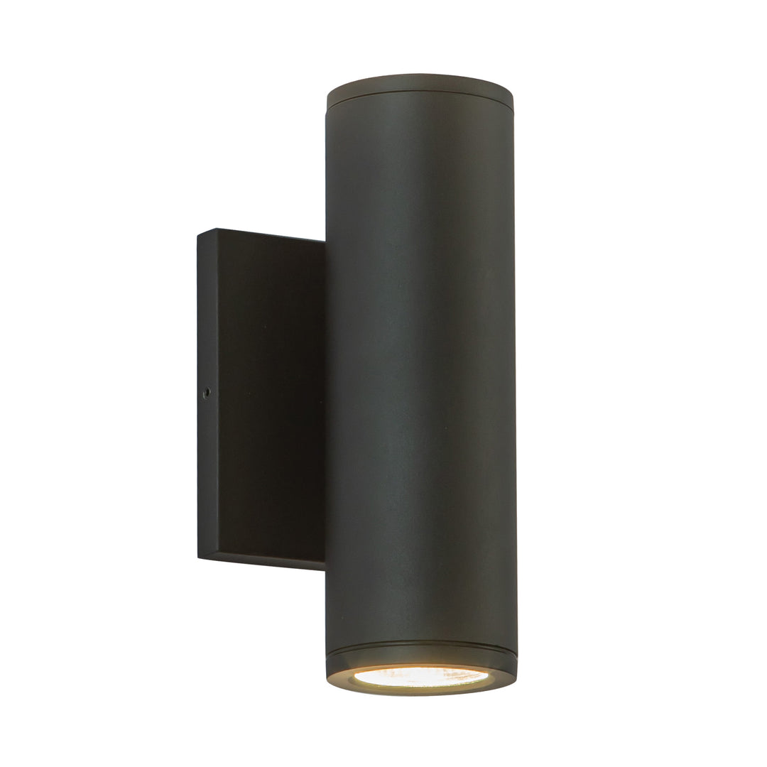 Nordic 8-in (2-in Dia.) Black LED Exterior Wall