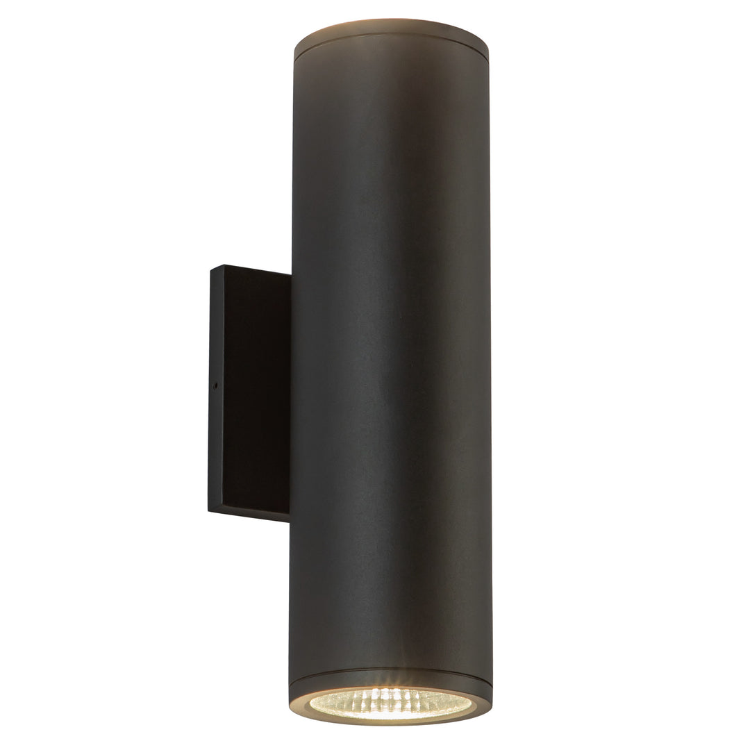 Nordic 12-in (3-in Dia.) Black LED Exterior Wall