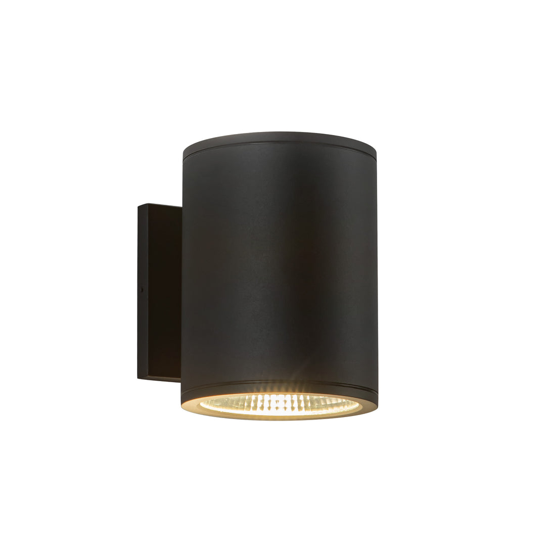 Nordic 6-in (5-in Dia.) Black LED Exterior Wall