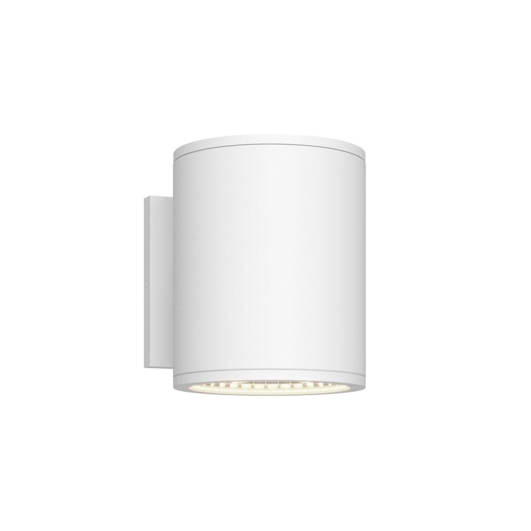 Nordic 6-in (5-in Dia.) White LED Exterior Wall