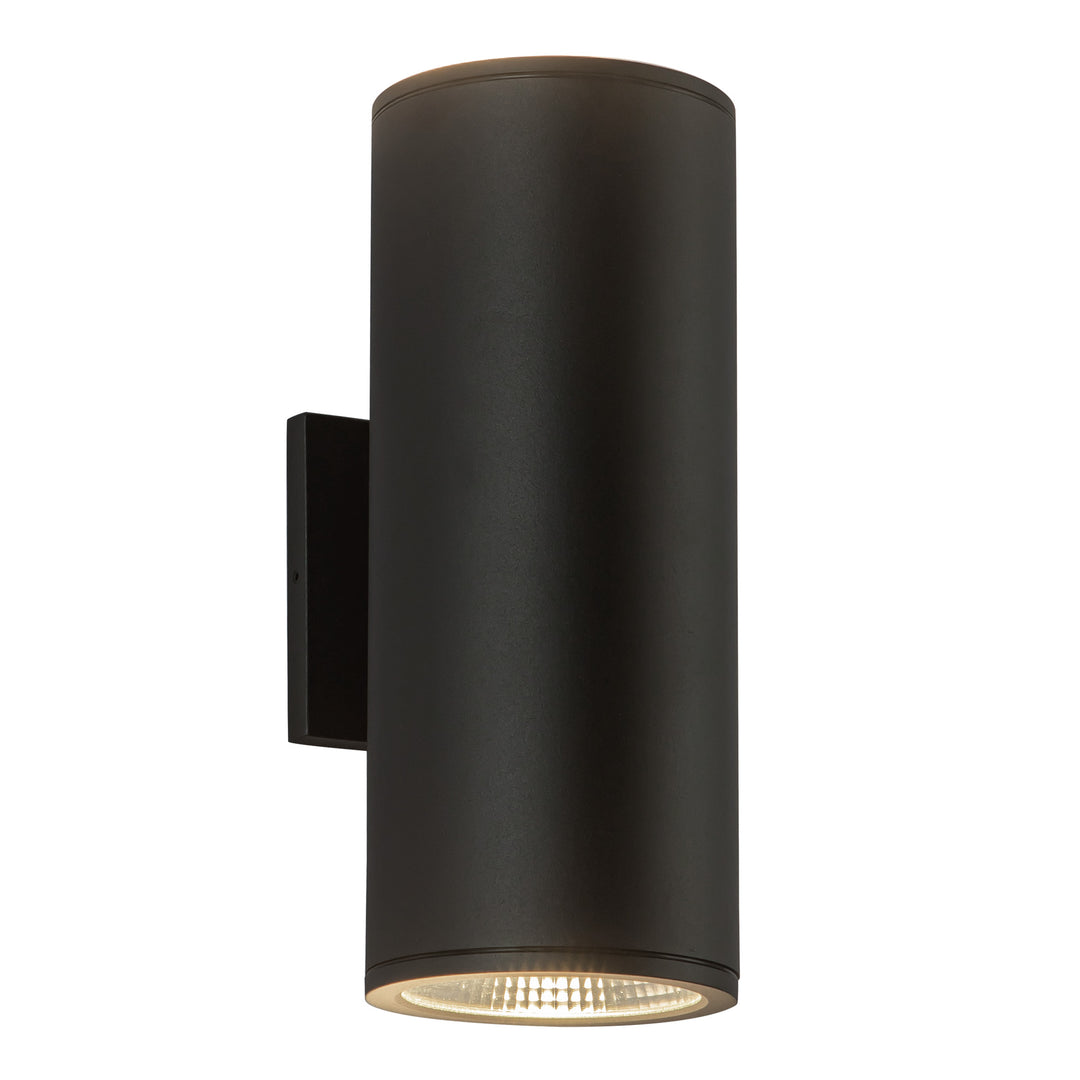 Nordic 12-in (5-in Dia.) Black LED Exterior Wall