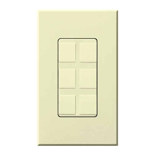 SIX PORT FRAME W/BLANKS NT ALMOND