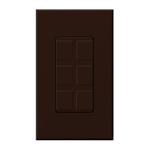 SIX PORT FRAME W/BLANKS NT BROWN