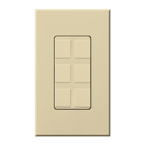 SIX PORT FRAME W/BLANKS NT IVORY