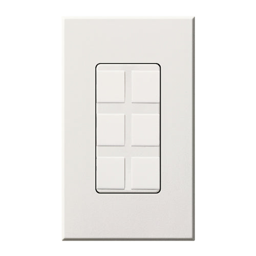 SIX PORT FRAME W/BLANKS NT WHITE