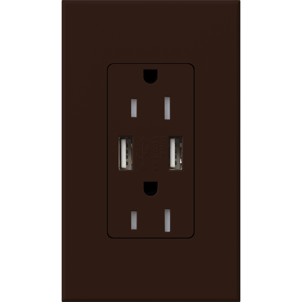 NT 15A USB TAMPER RESIST BROWN