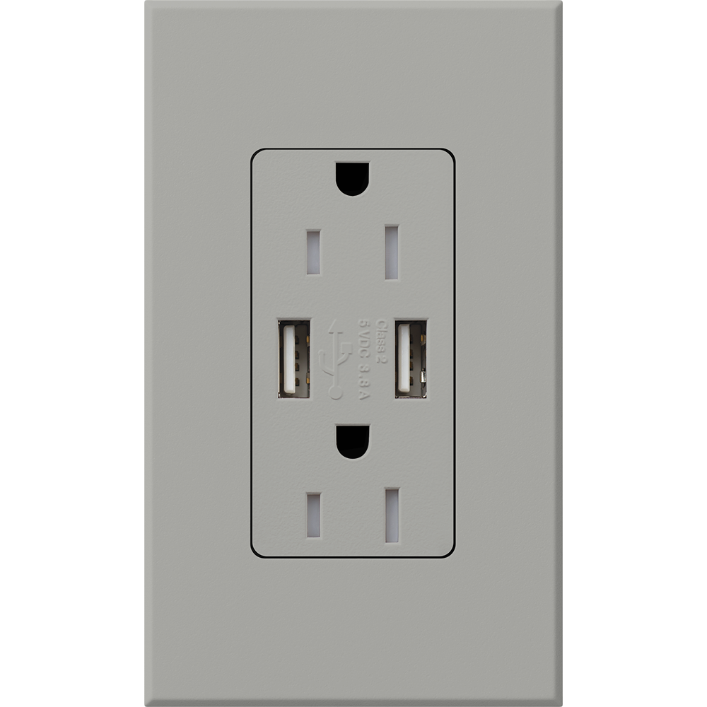 NT 15A USB TAMPER RESIST GRAY