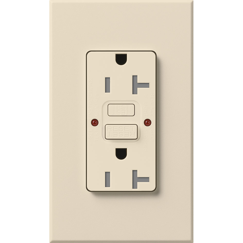 NT 20A GFCI SELF TESTING LT. ALMOND