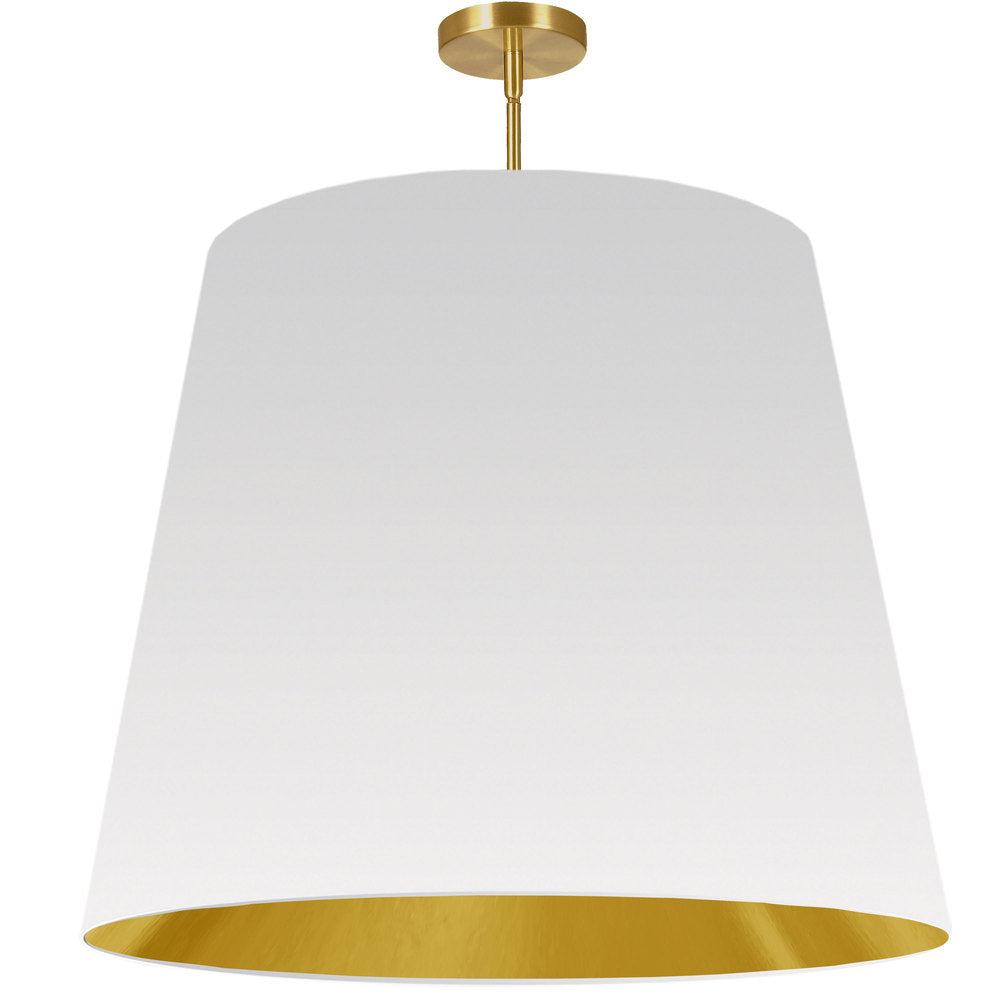 1LT Oversized Drum Pendant X-Large, WH/GLD Shade