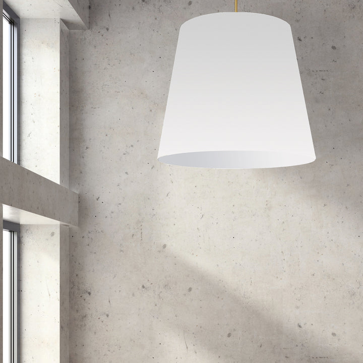 1LT Oversized Drum Pendant X-Large, WH Shade