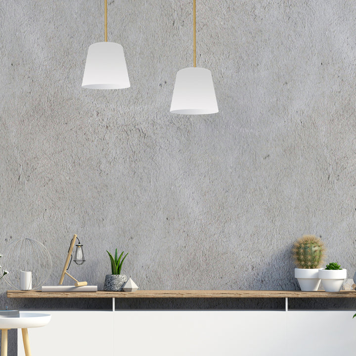 1LT Oversized Drum Pendant X-Small, WH Shade