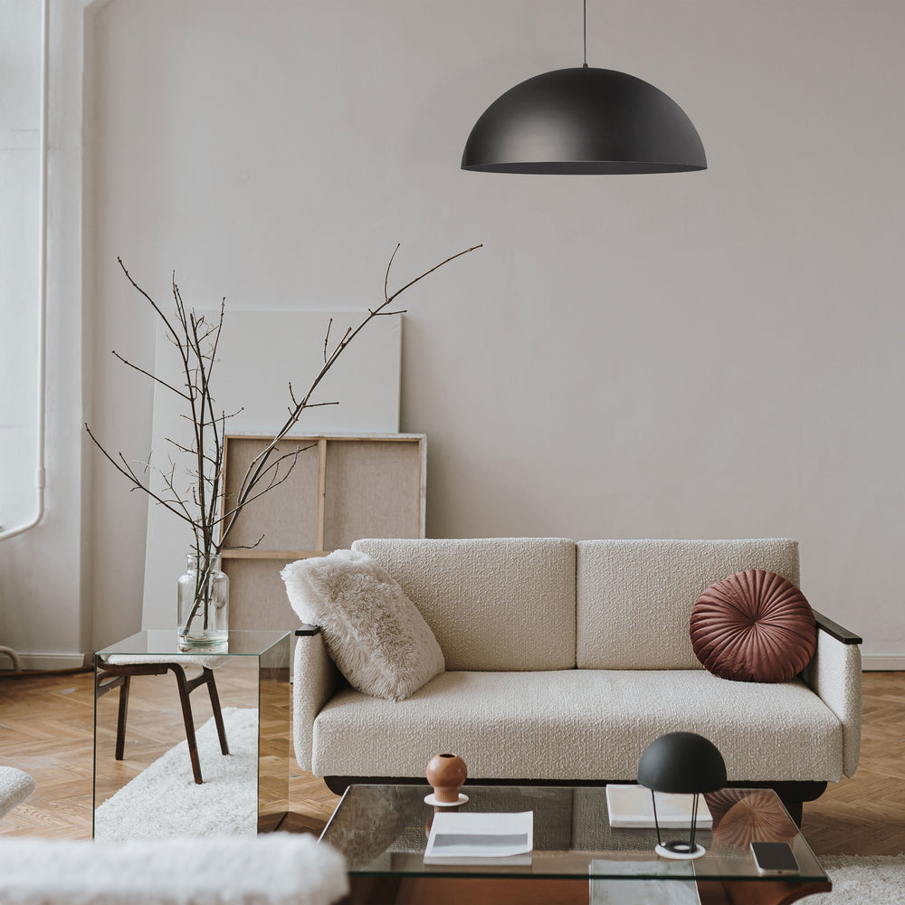 1LT Incandescent 20" Pendant,  Matte Black
