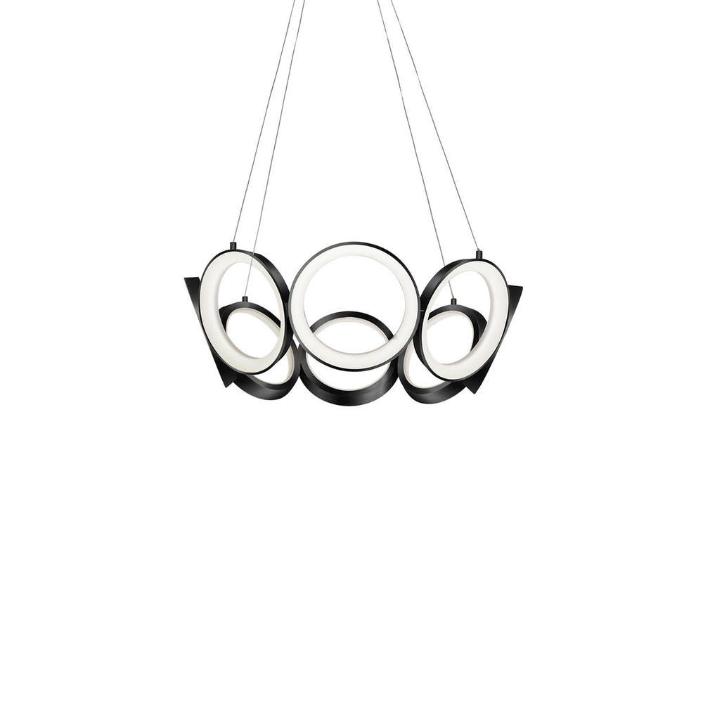 Oros 24-in Black LED Chandeliers