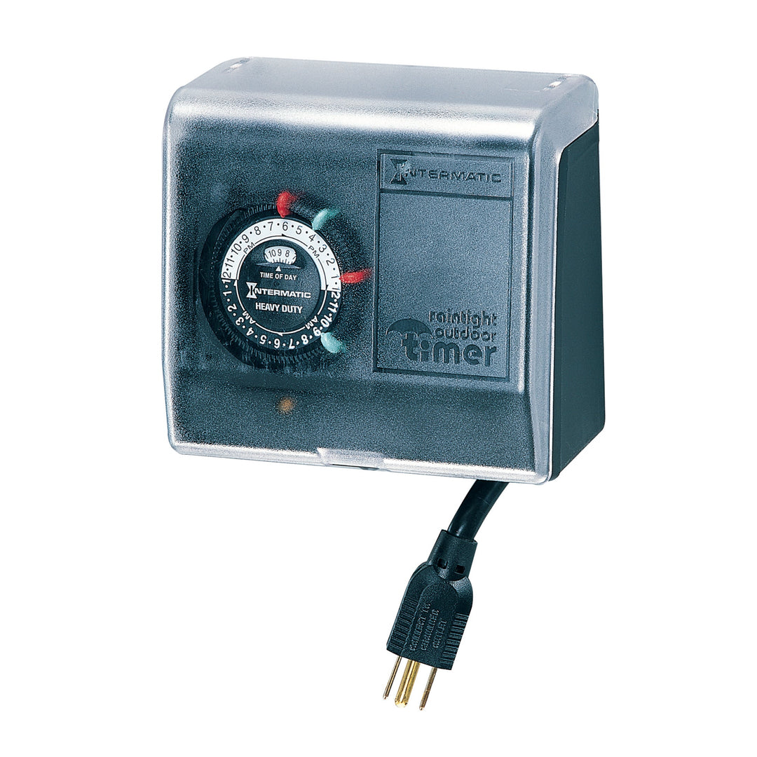 Outdoor Mechanical Plug-In Timer with Built-In Enclosure.
