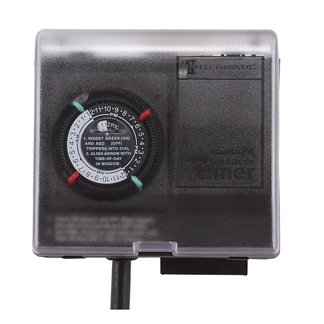 Outdoor Mechanical Plug-In Timer with Built-In Enclosure.