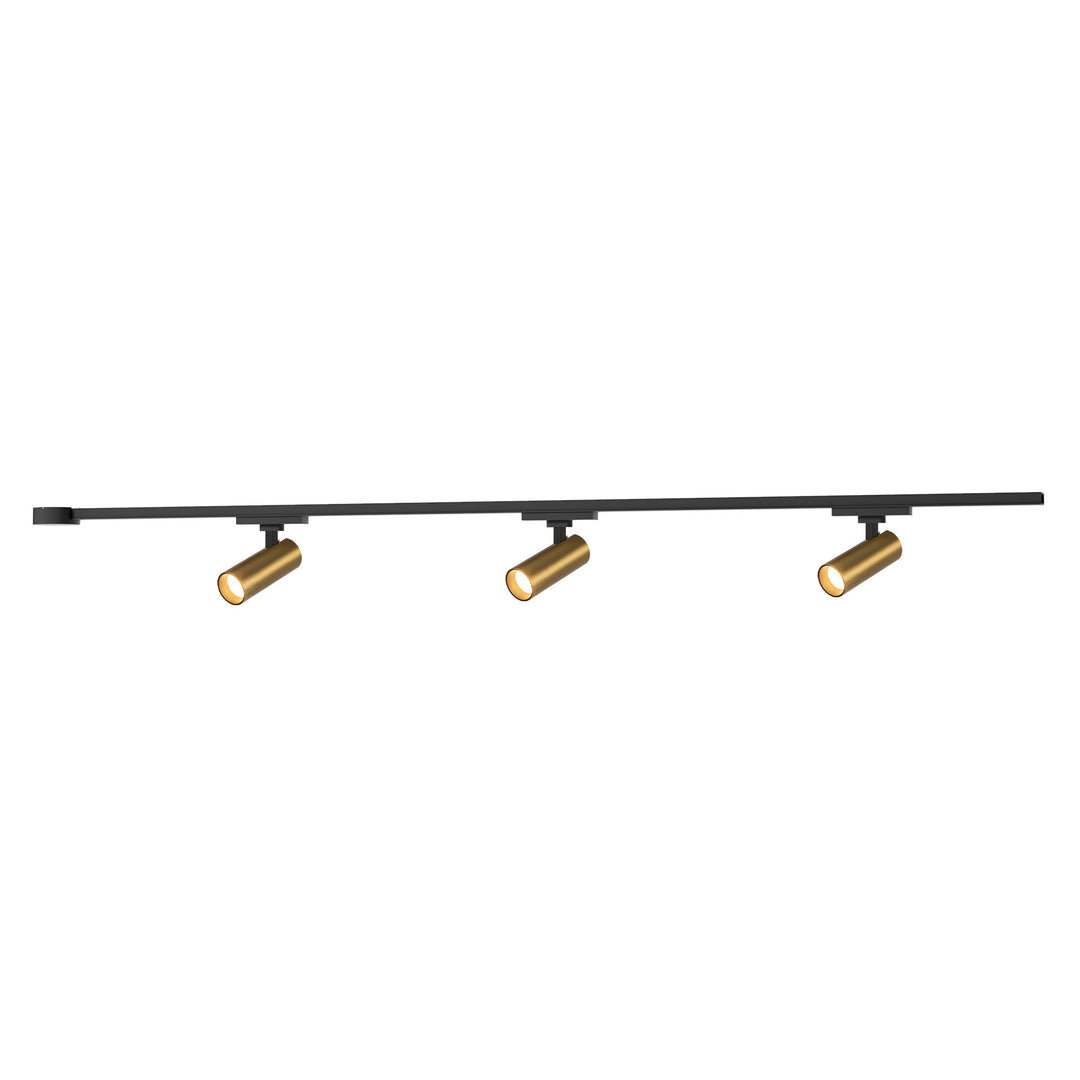 Paolo 81-in Gold dimmable LED Trilo Ceiling Kit
