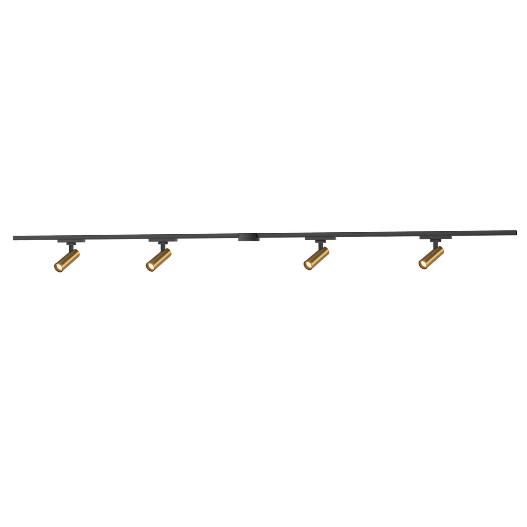 Paolo 81-in Gold dimmable LED Trilo Ceiling Kit