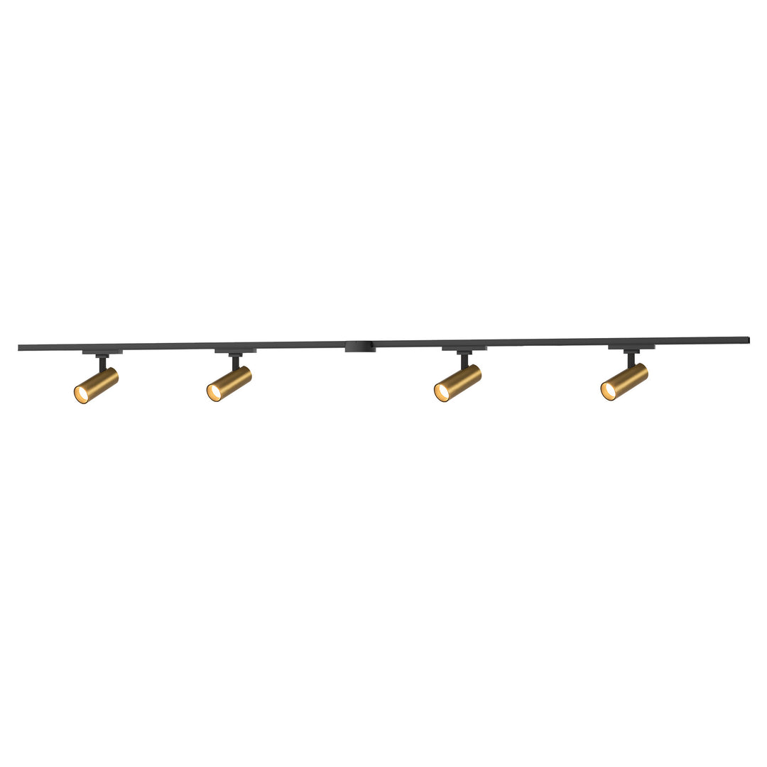 Paolo 81-in Gold dimmable LED Trilo Ceiling Kit