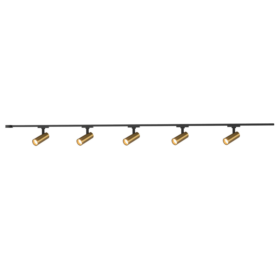 Paolo 81-in Gold dimmable LED Trilo Ceiling Kit