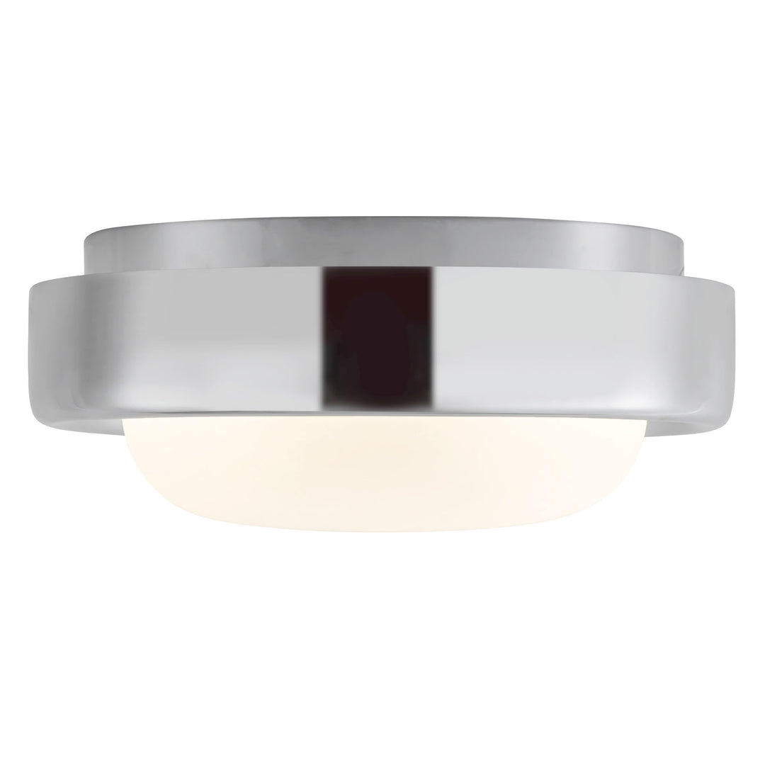 Pebble 8-in Silver dimmable LED Flush Mount