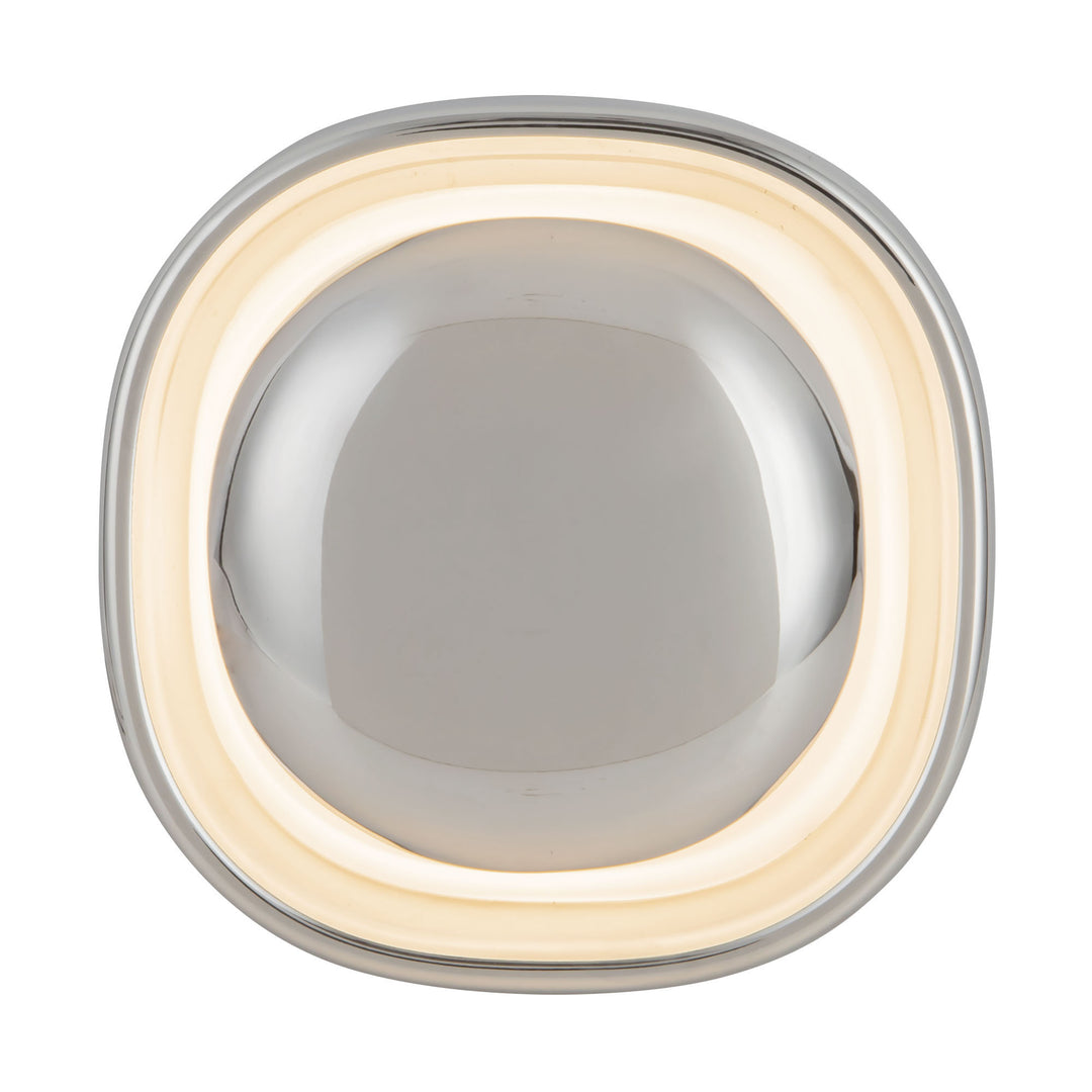 Pebble 8-in Silver dimmable LED Wall Sconce