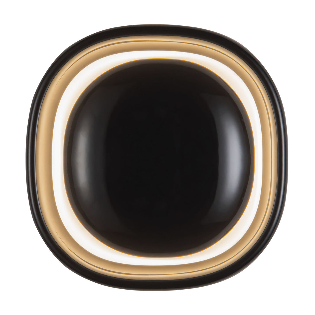 Pebble 8-in Black dimmable LED Wall Sconce