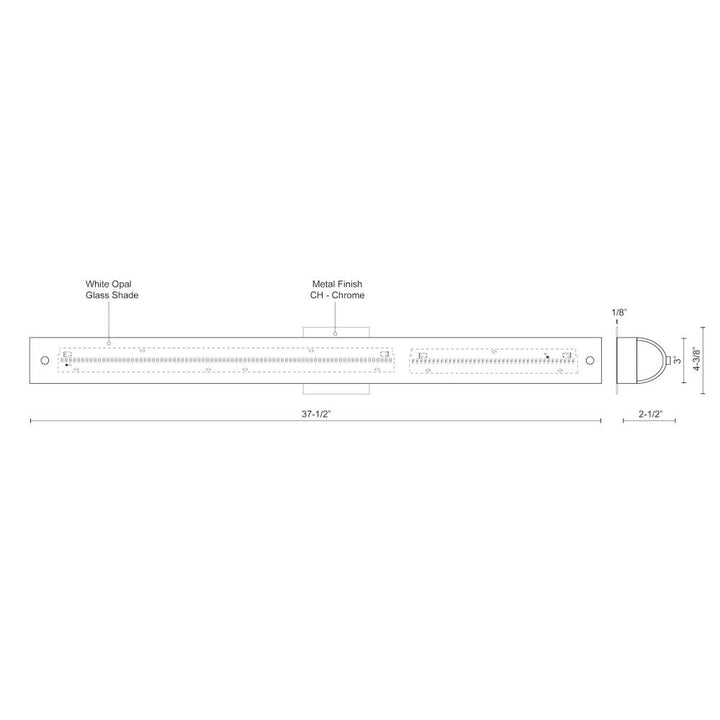 Peggy 38-in Chrome LED Vanity