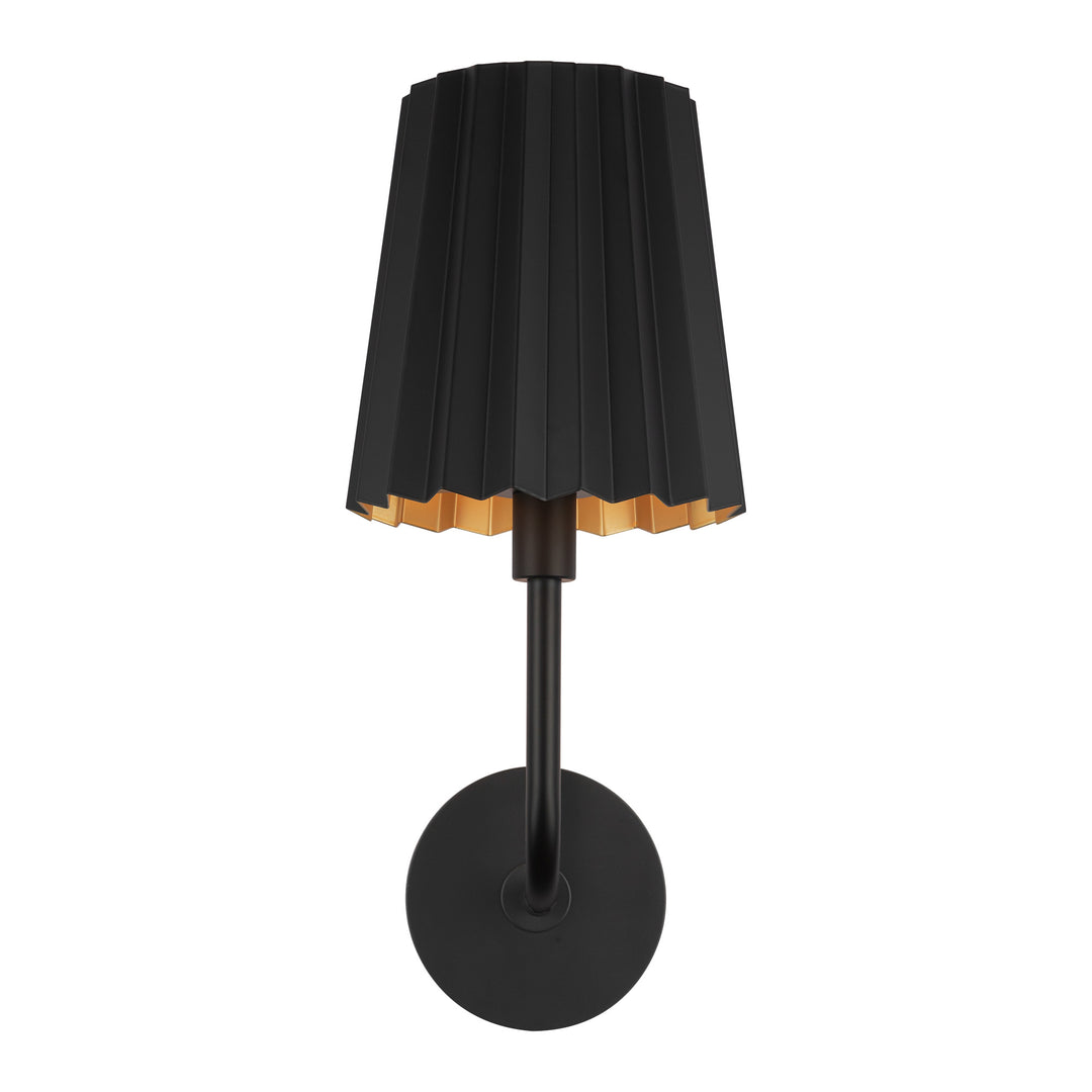 Plisse 7-in Matte Black 1 Light Wall/Vanity