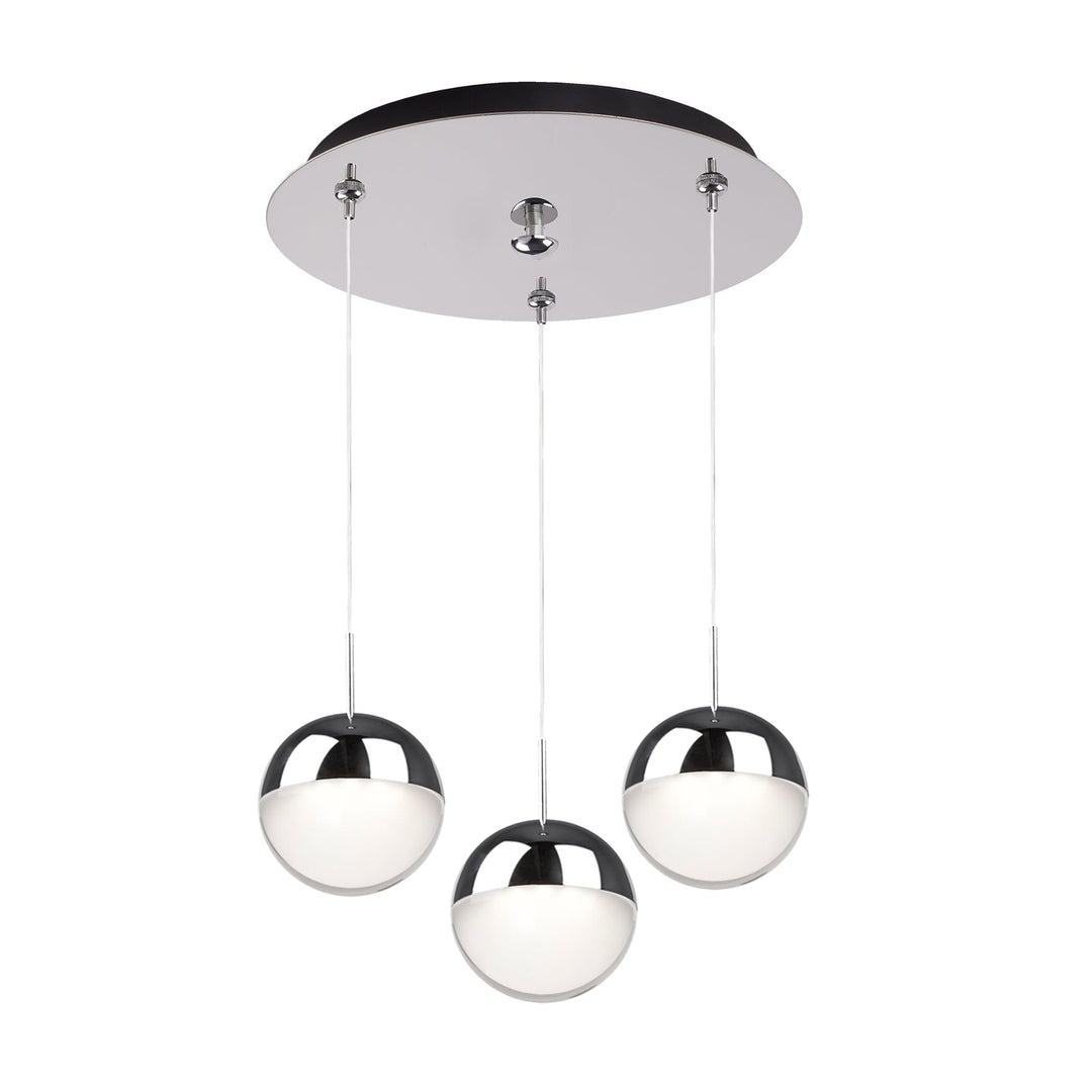 Pluto 12-in Chrome 3-Light Multi Pendant