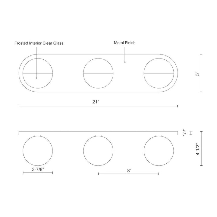 Pluto 21-in Chrome LED Vanity