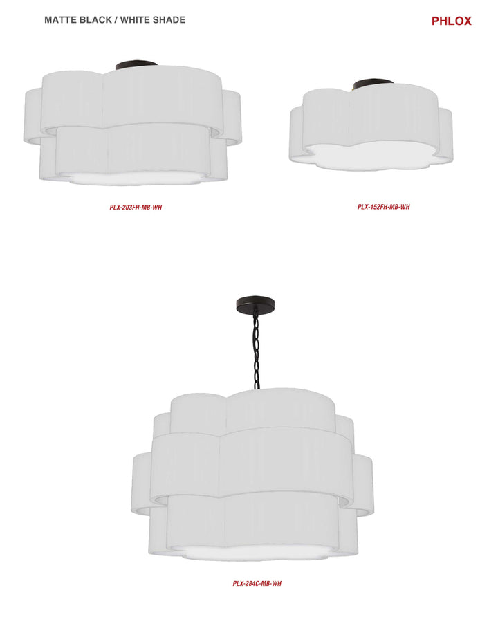 3LT Incan 2-Tier Flush Mount, MB w/ White Shade