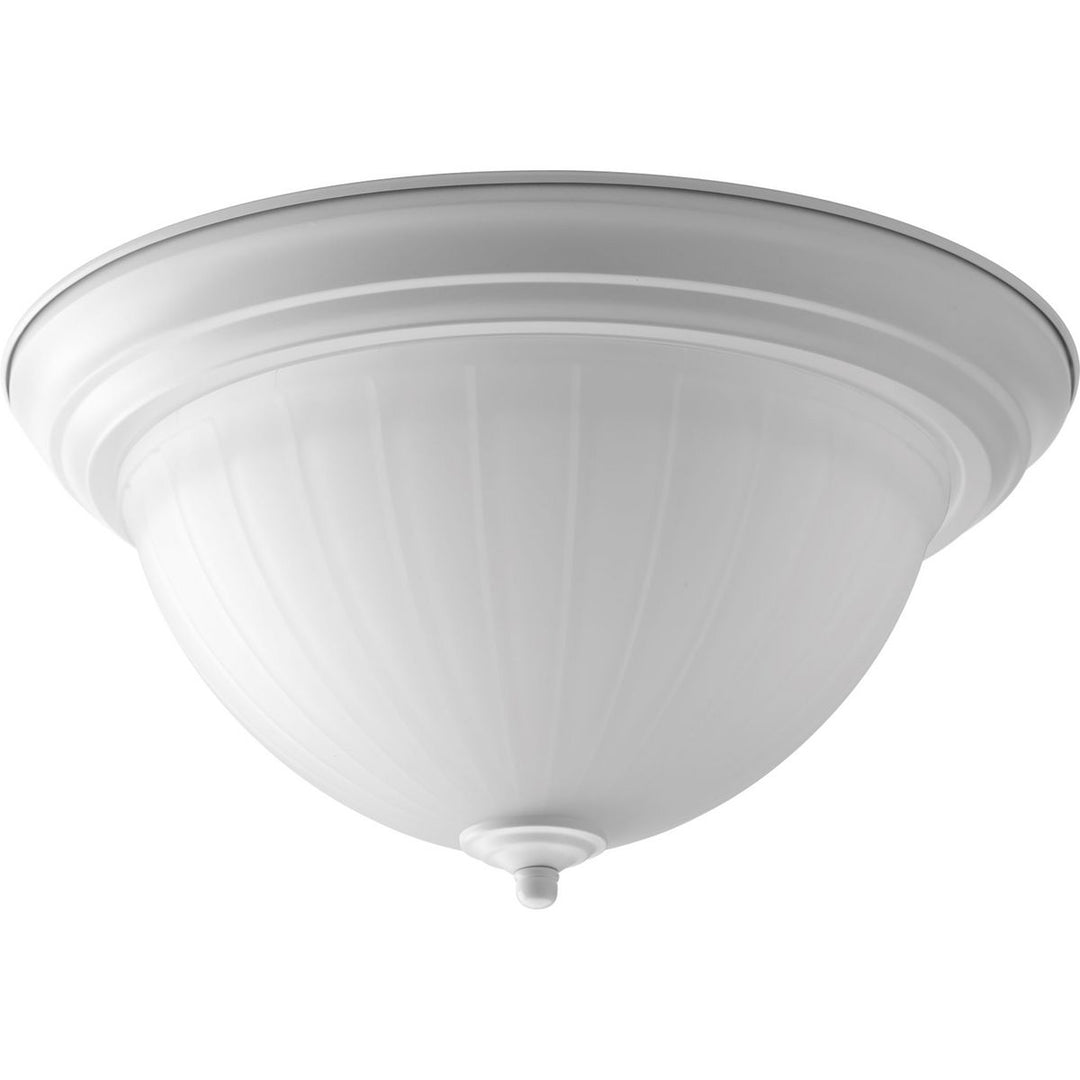 13-1/4in One-Light LED Flush Mount WH