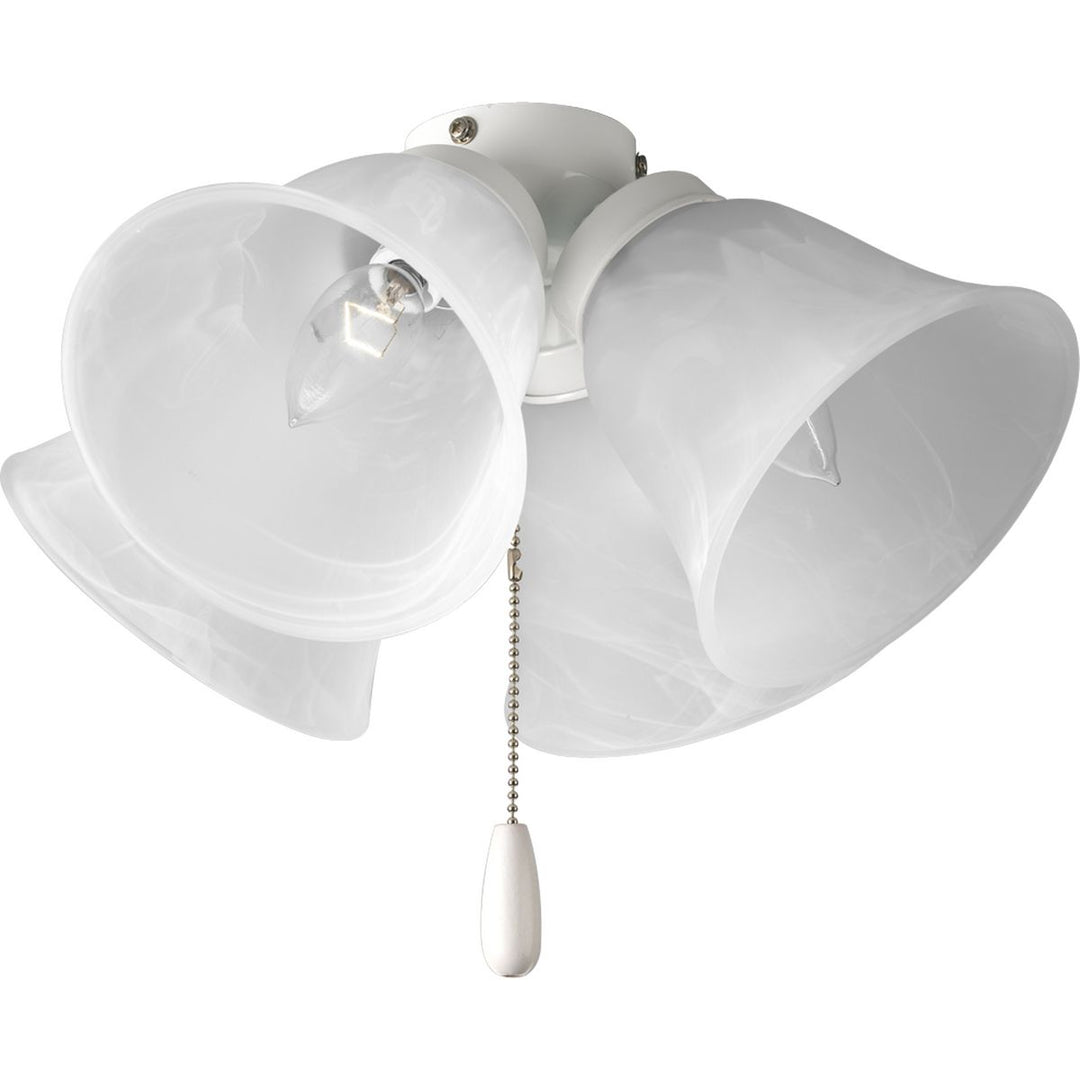 4-40W CAND UNIV FAN LT KIT White