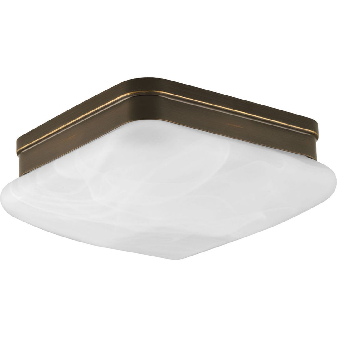 Appeal 9in 2-Light Flush Mount Alb Gl BZ