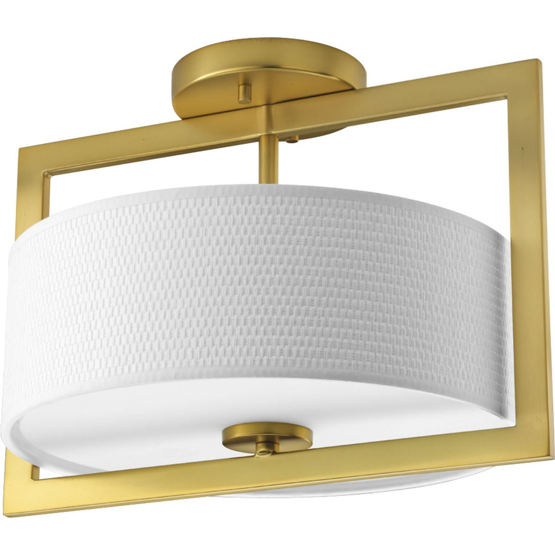 3-75W MED SEMI-FLUSH CONV Natural Brass