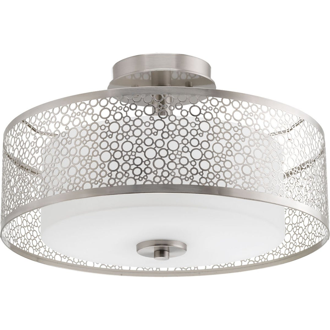 Mingle 2-100W MED SEMI-FLUSH Gray