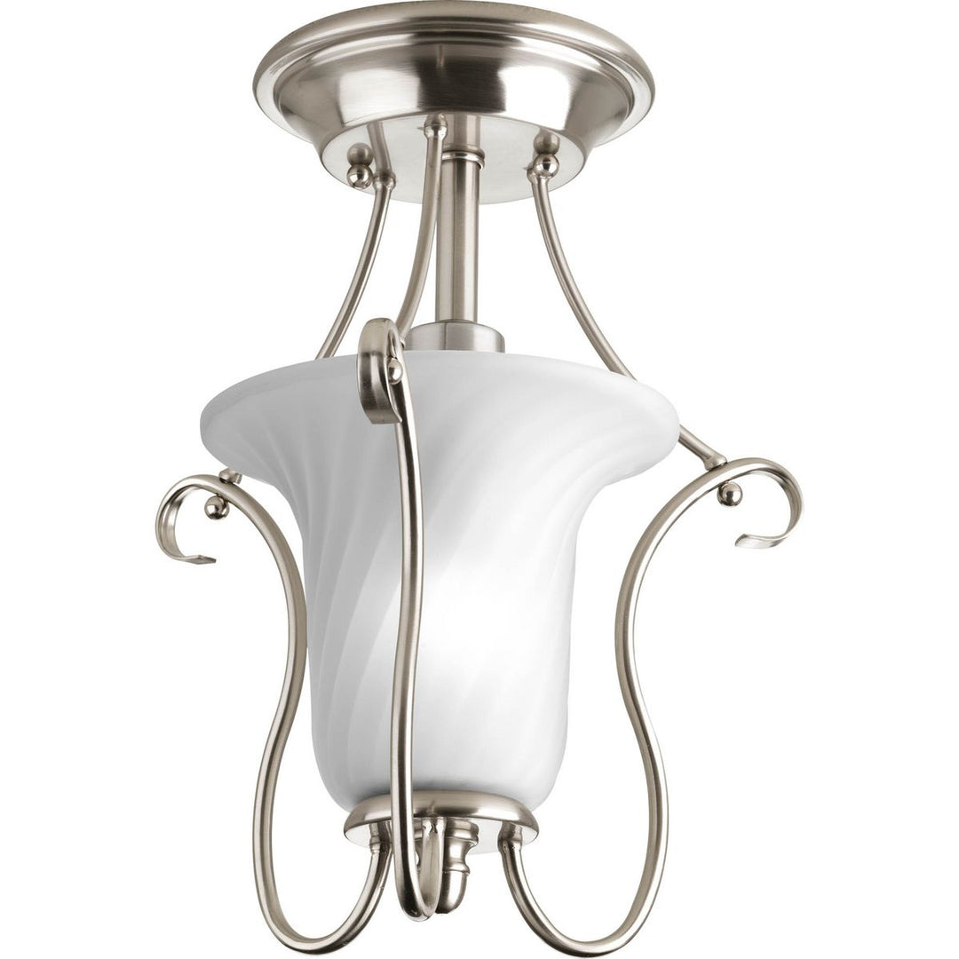 1-100W MED SEMI-FLUSH Gray