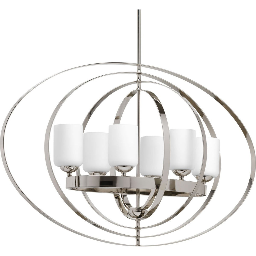 6-100W MED FOYER Polished Nickel