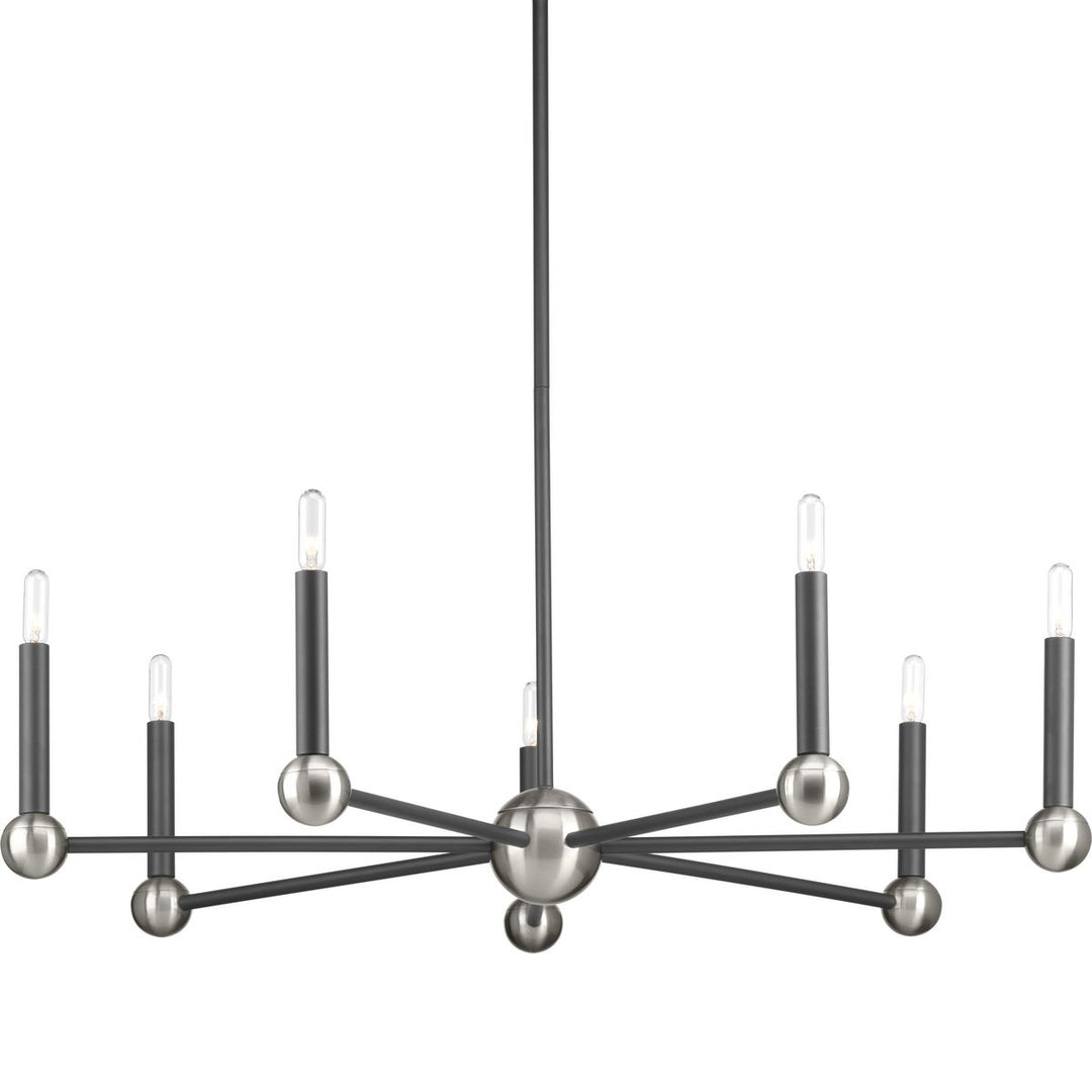 7-40W CAND CHANDELIER Graphite