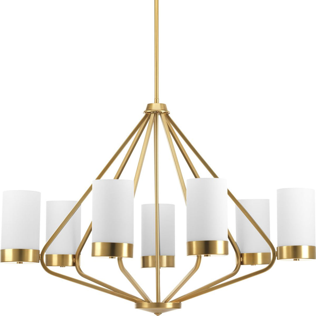 7-100W MED CHANDELIER Brush Brz