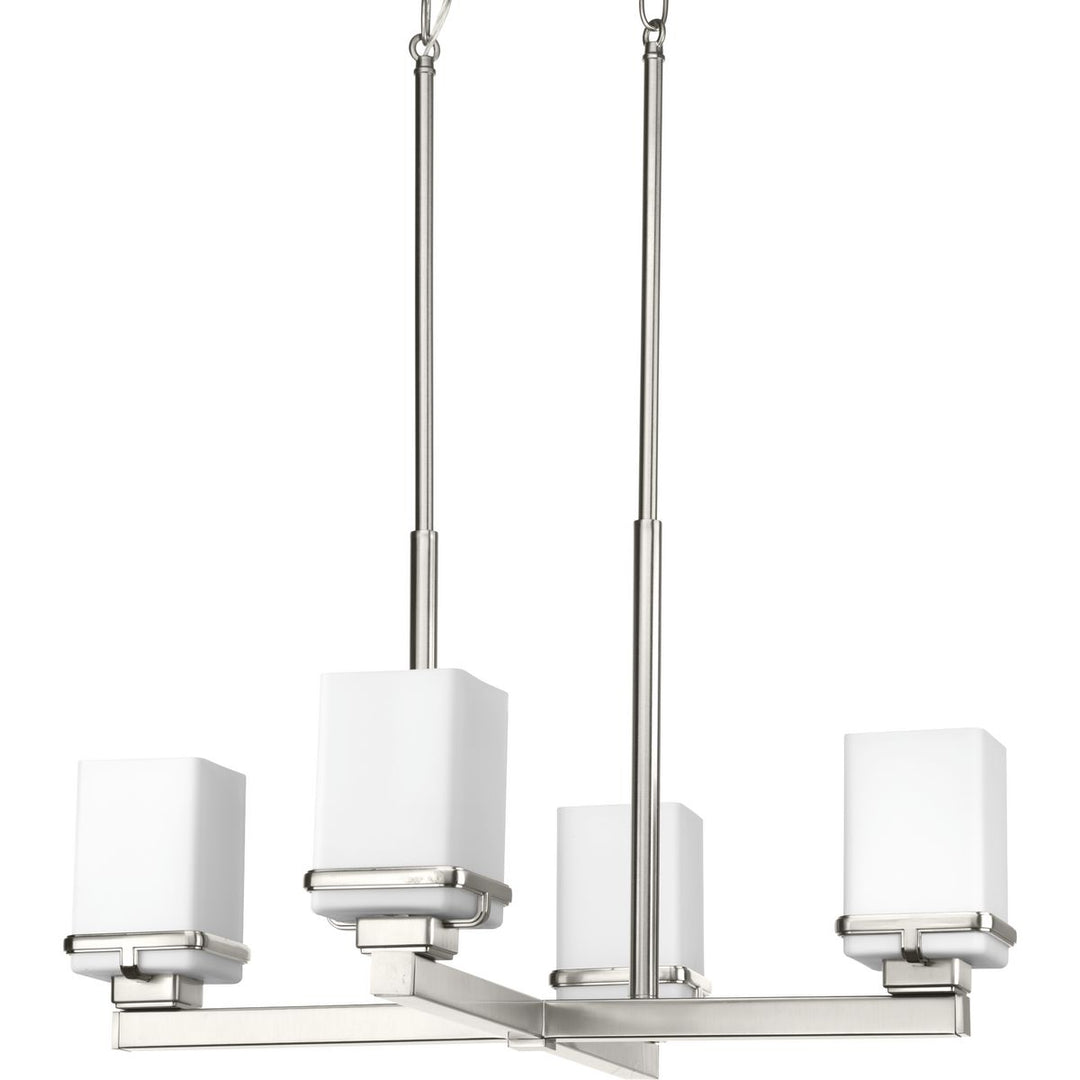 Metric 4-100W MED CHANDELIER Gray