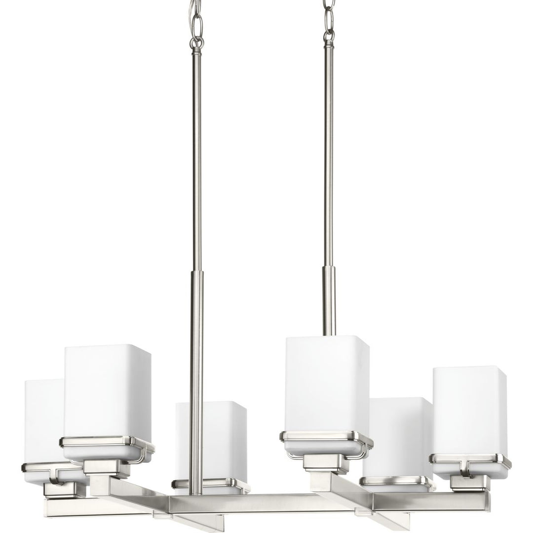 Metric 6-100W MED CHANDELIER Gray