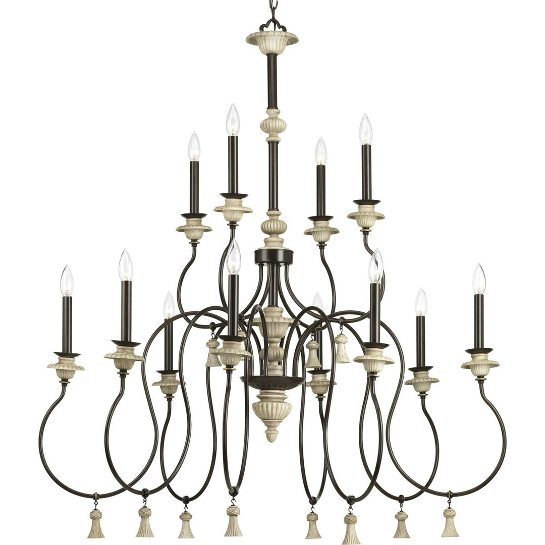12-60W CAND CHANDELIER Forged Bronze