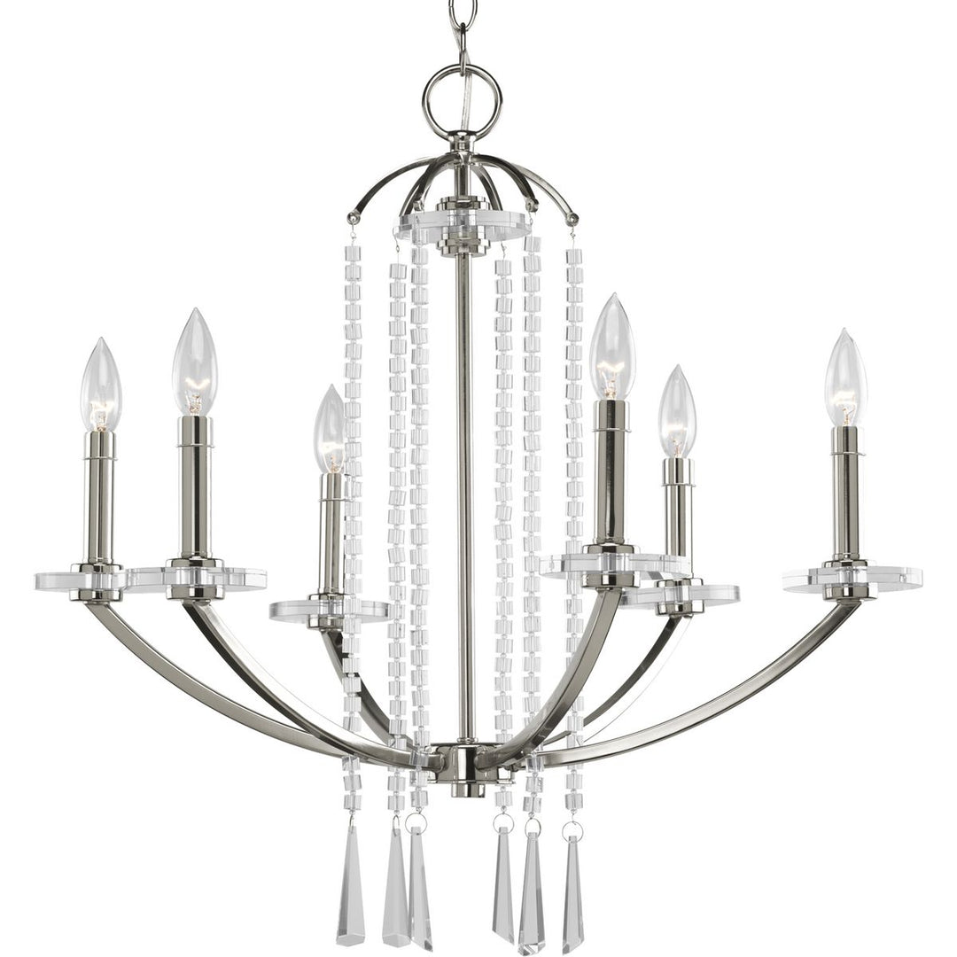 Nissé 6-60W CAND CHANDELIER PB