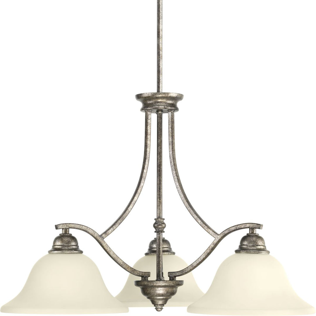 3-100W MED CHANDELIER Pebbles