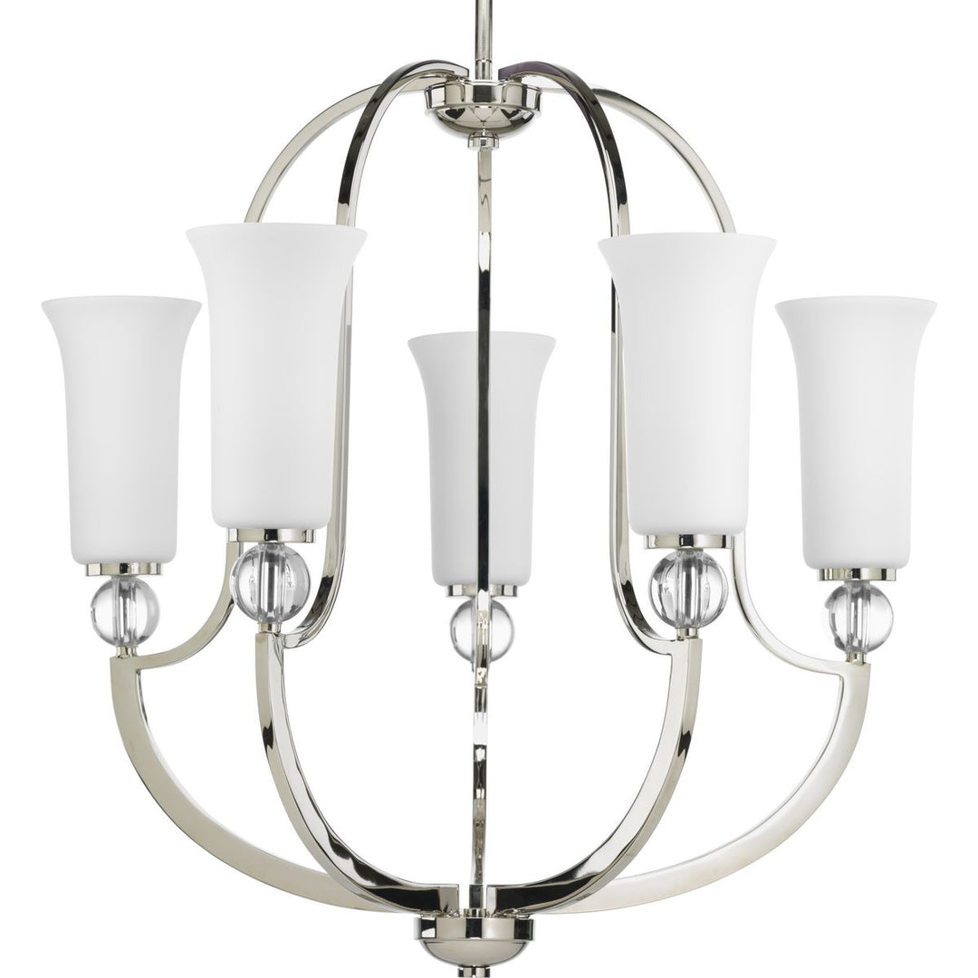 Elina 5-100W MED CHANDELIER PB