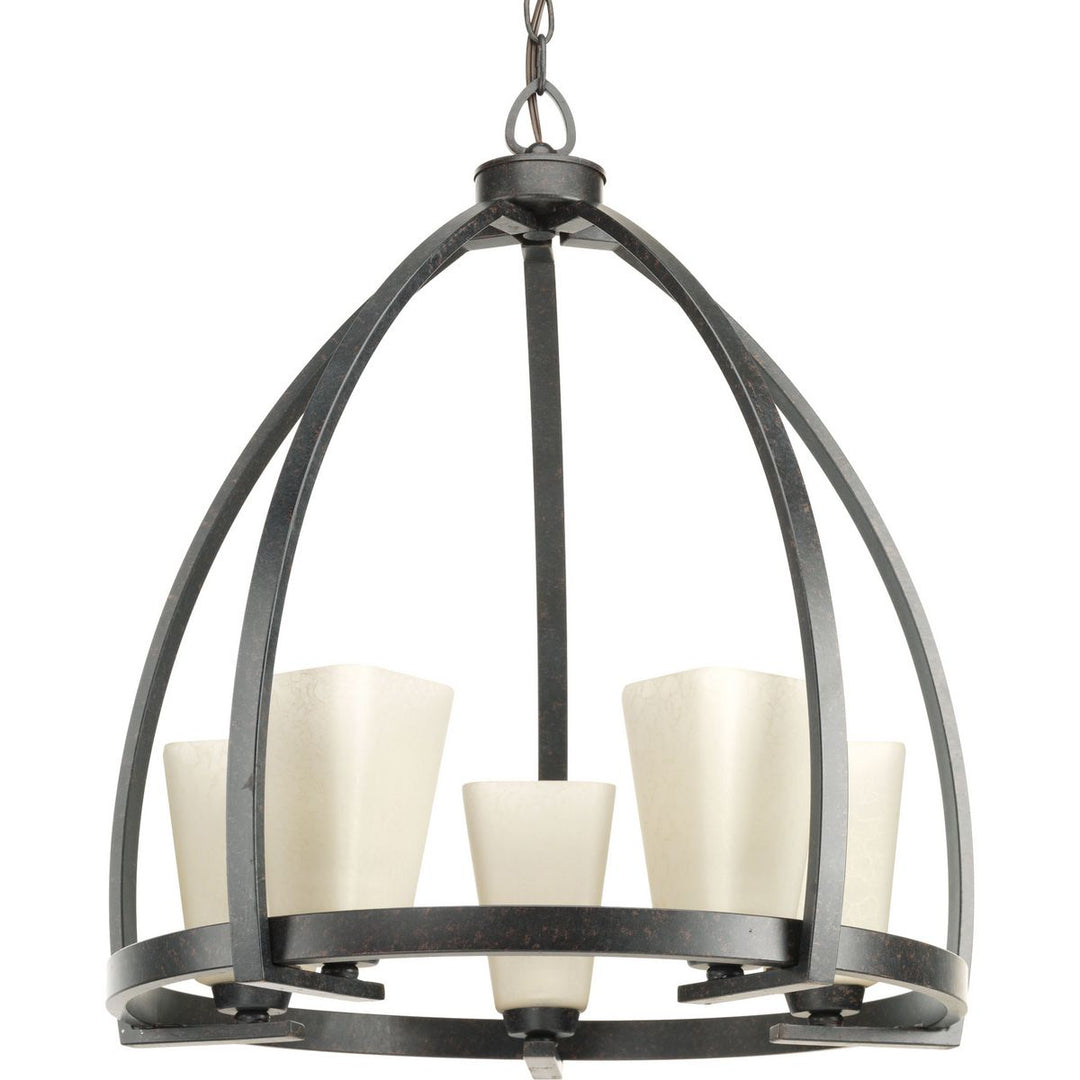 5-100W MED CHANDELIER Espresso