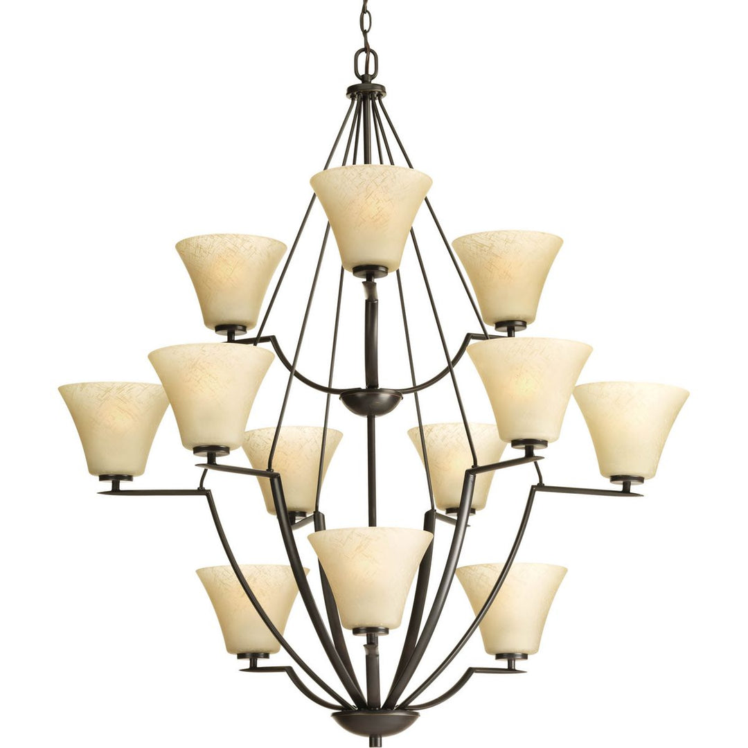 12-100W MED 3-TIER CHANDELIER ABZ