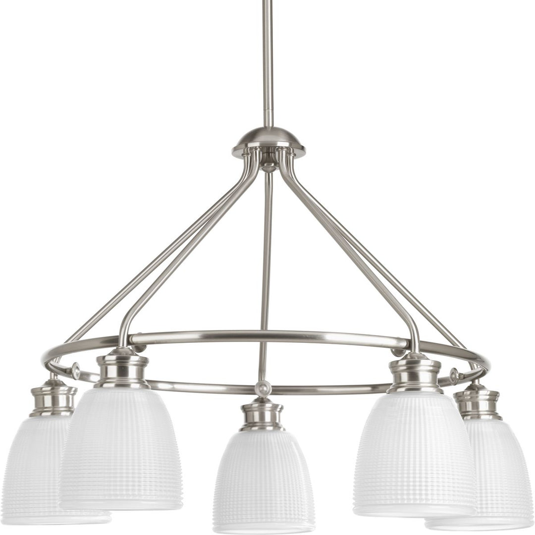 Lucky 5-100W MED CHANDELIER BN