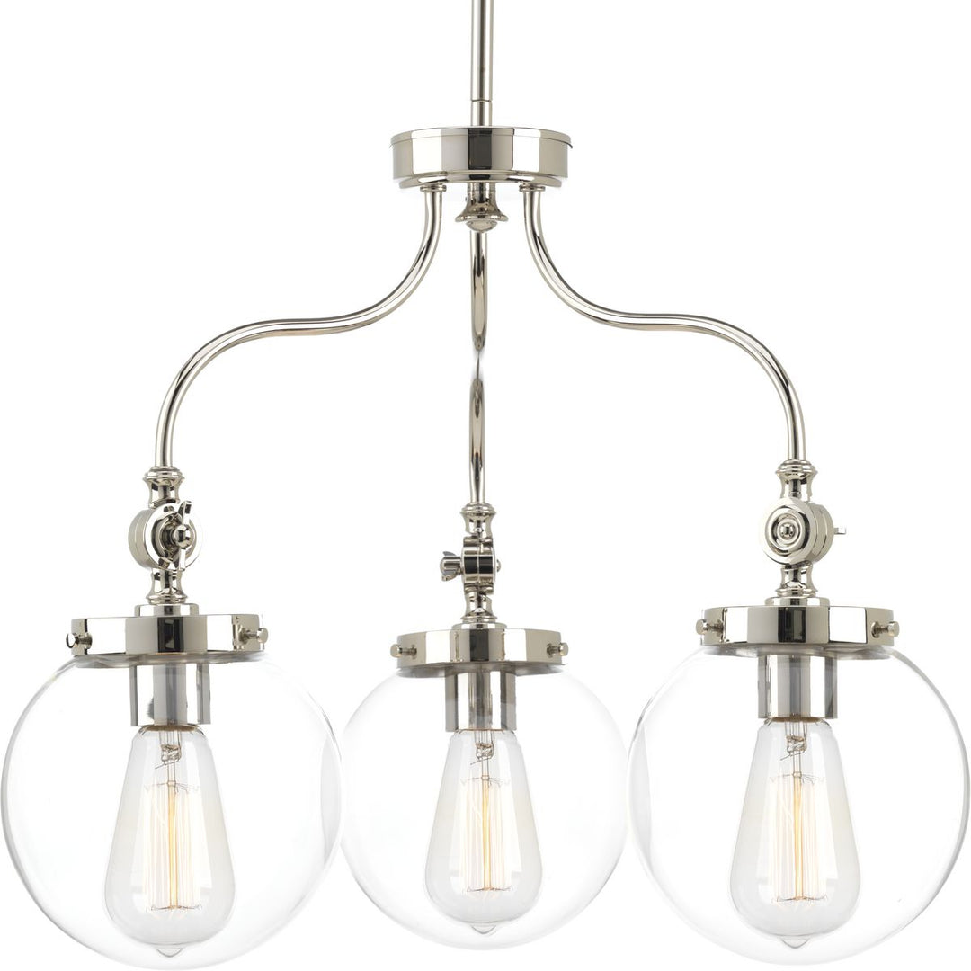 Penn 3-100W MED CHANDELIER PB